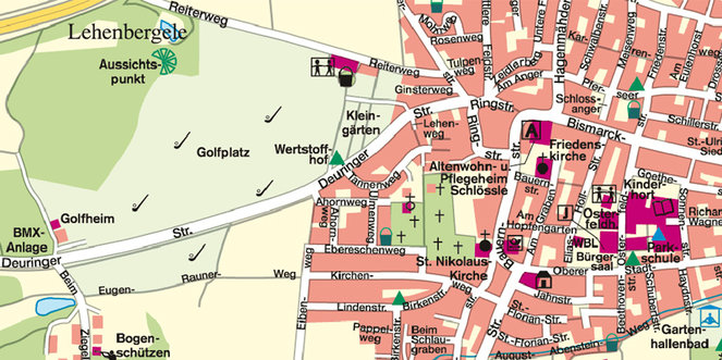 Stadtplan Stadtbergen